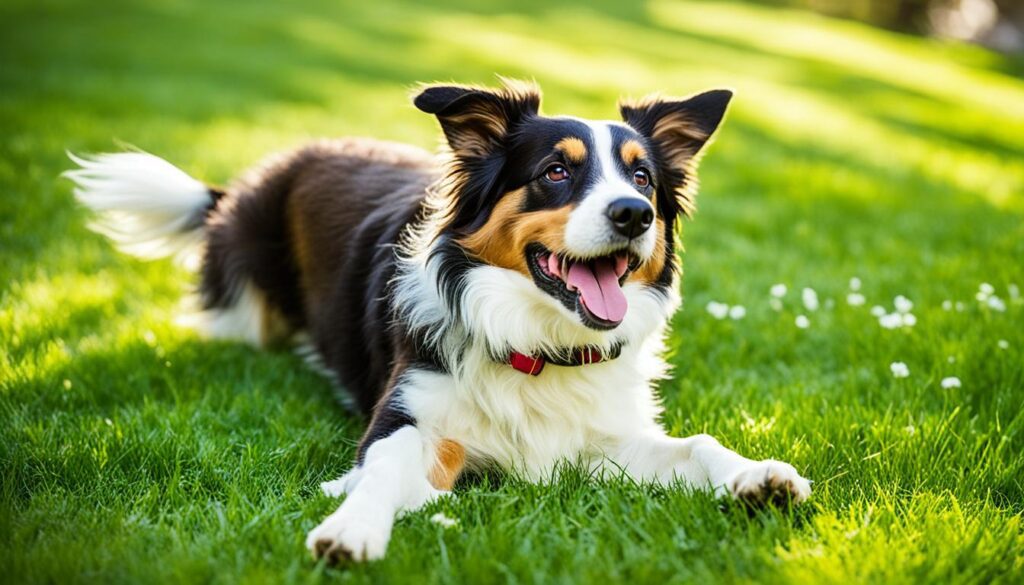 dog bowing or rolling over